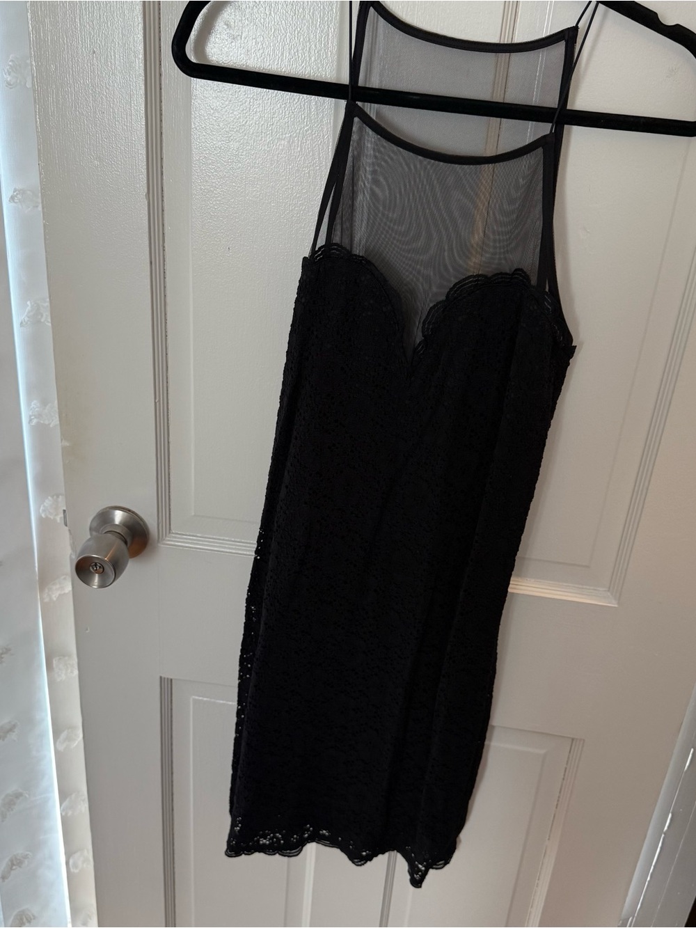 Forever 21 Black Sheer Mesh Slip Dress